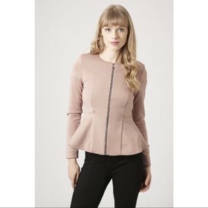 Top shop blush pink peplum blazer